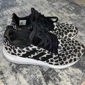 Adidas Black and White Patterned Sneakers